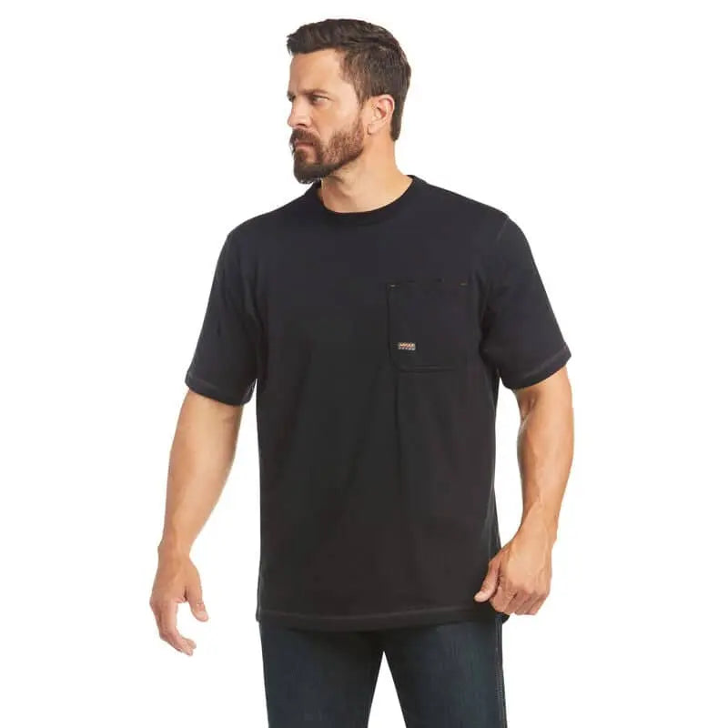 ARIAT - Men's Rebar Workman Logo T-shirt, Black - Becker Safety and Supply