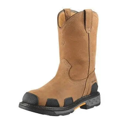 ARIAT - OverDrive Pull On Waterproof Composite Toe Work Boot, Dusted Brown - Becker Safety and Supply