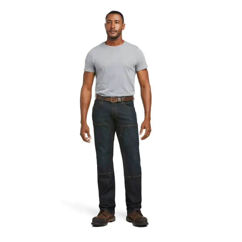 ARIAT - Rebar M5 Straight DuraStretch Basic Double Front Stackable Straight Leg Jean - Becker Safety and Supply