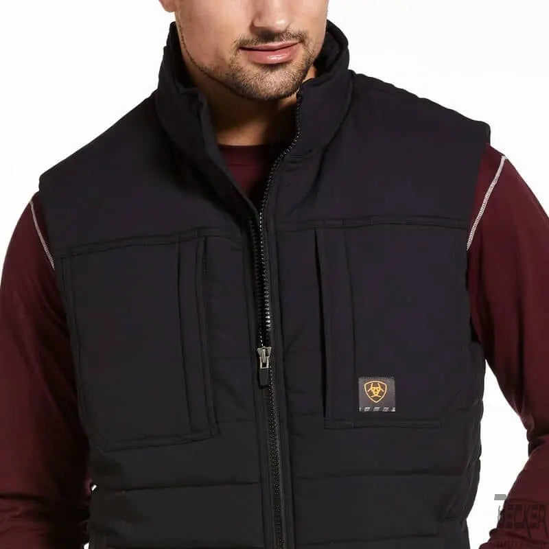 ARIAT -  Rebar Valiant Stretch Canvas Water Resistant Insulated Vest - Becker Safety and Supply