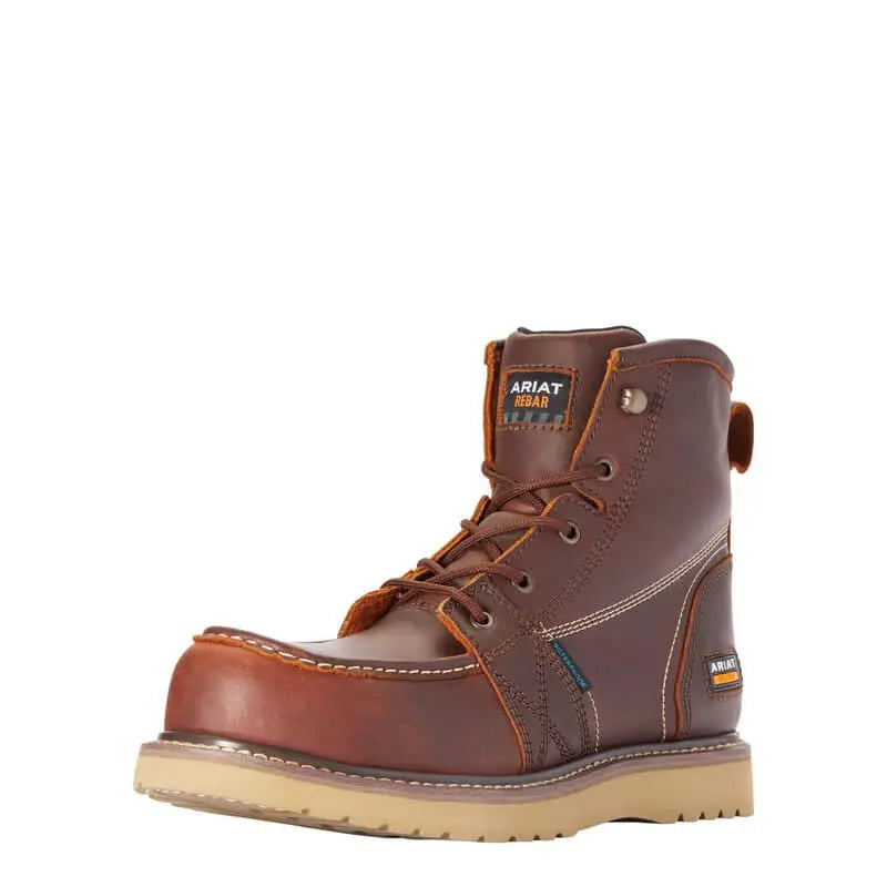 ARIAT - Rebar Wedge Moc Toe 6" Waterproof Composite Toe Work Boot - Becker Safety and Supply