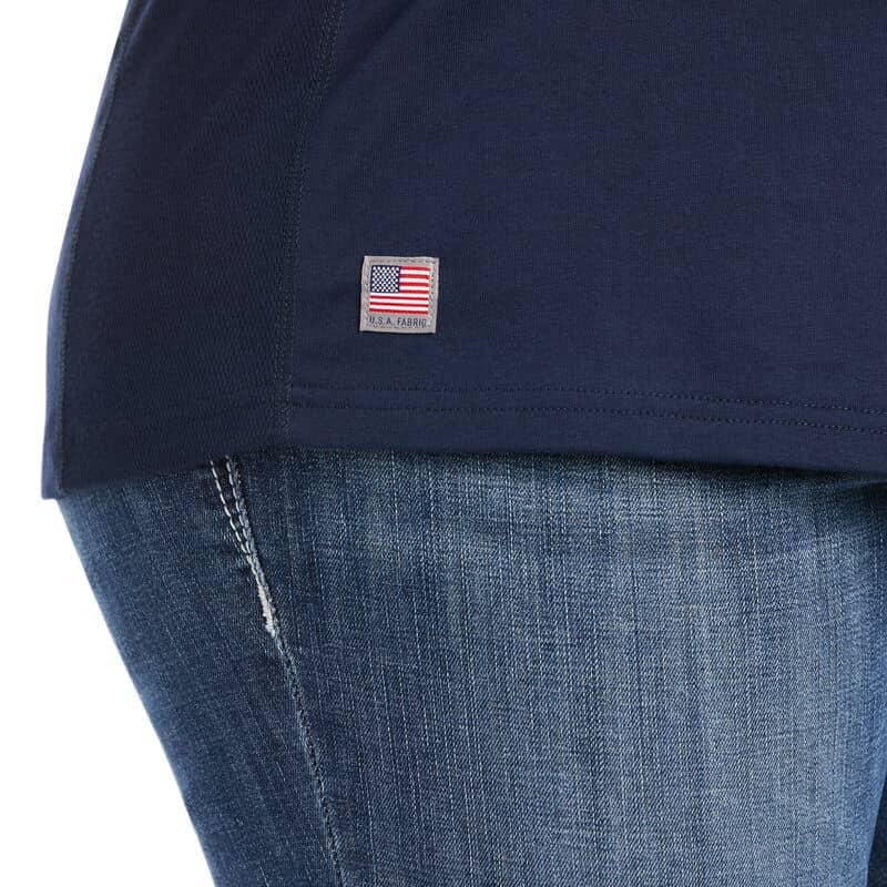 ARIAT - WMS FR AC Crew Top, Navy - Becker Safety and Supply