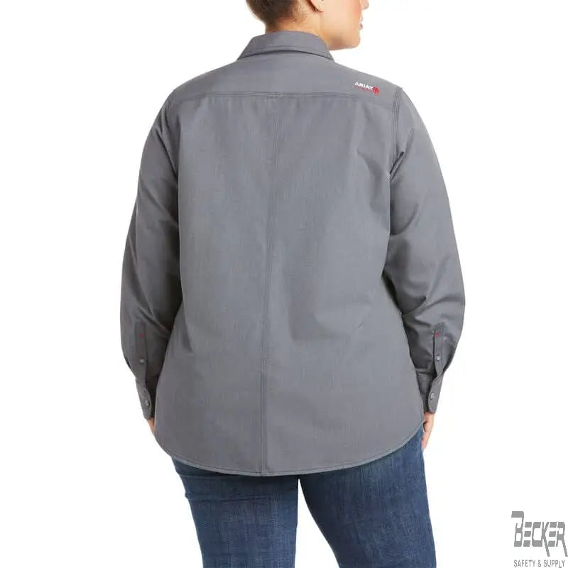 ARIAT - WOMEN'S, FR Featherlight Work Shirt, Gunmetal - Becker Safety and Supply