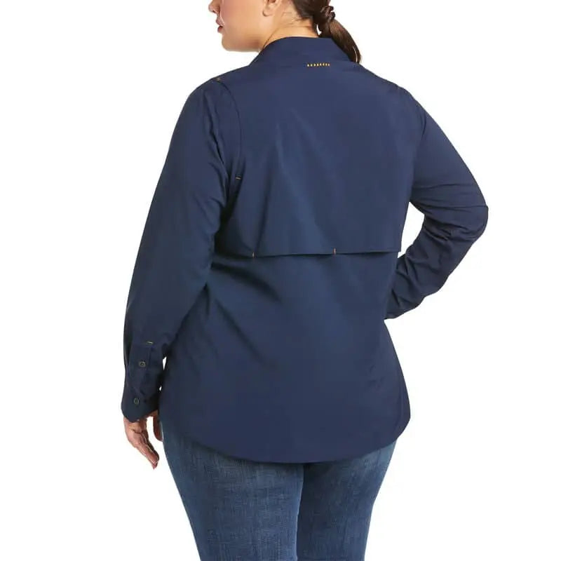 ARIAT - Women's - Rebar Made Tough VentTEK DuraStretch Work Shirt, Navy - Becker Safety and Supply