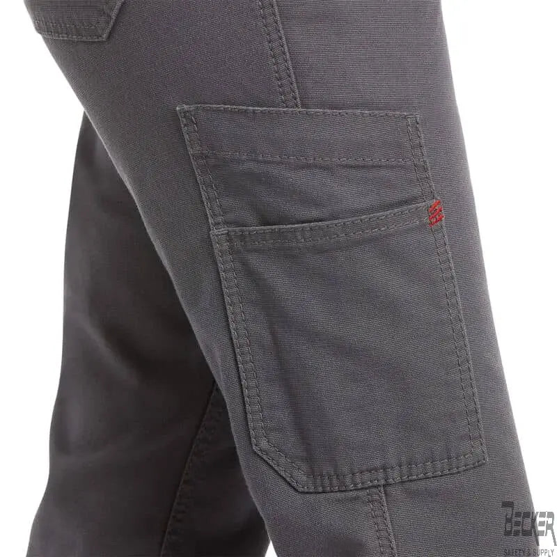 ARIAT - Women's, FR Stretch DuraLight Canvas Stackable Straight Leg Pant, Grey - Becker Safety and Supply