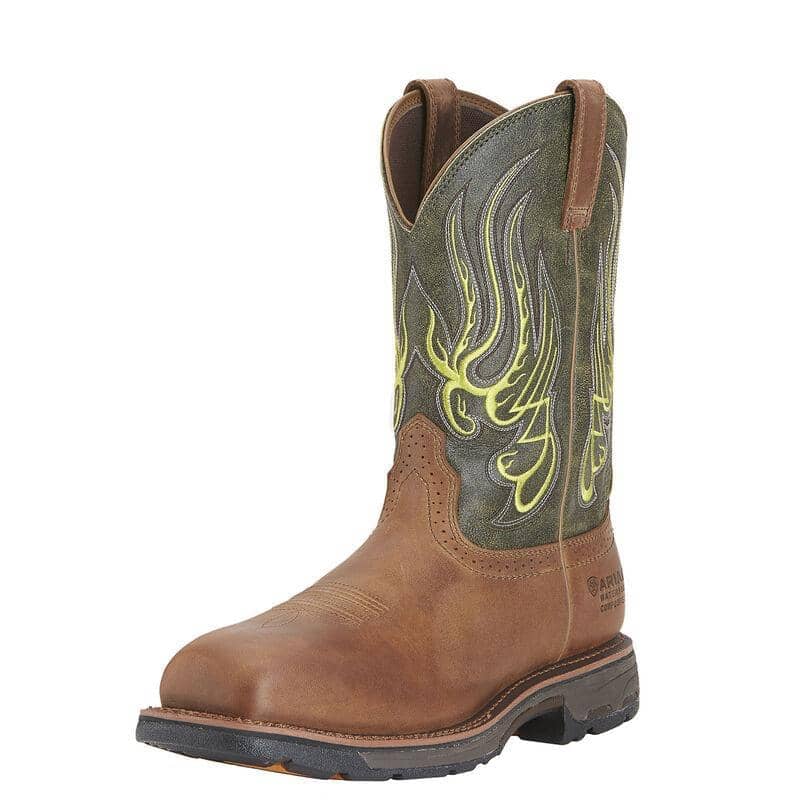 ARIAT - WorkHog Mesteno Waterproof Composite Toe Work Boot, Rust - Becker Safety and Supply