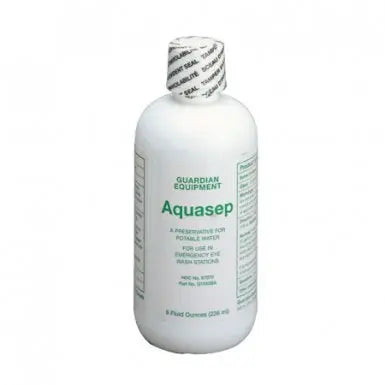 AquaGuard - Gravity-Flow Eye Wash Refill, 8 oz, Bacteriostatic Additive - Becker Safety and Supply