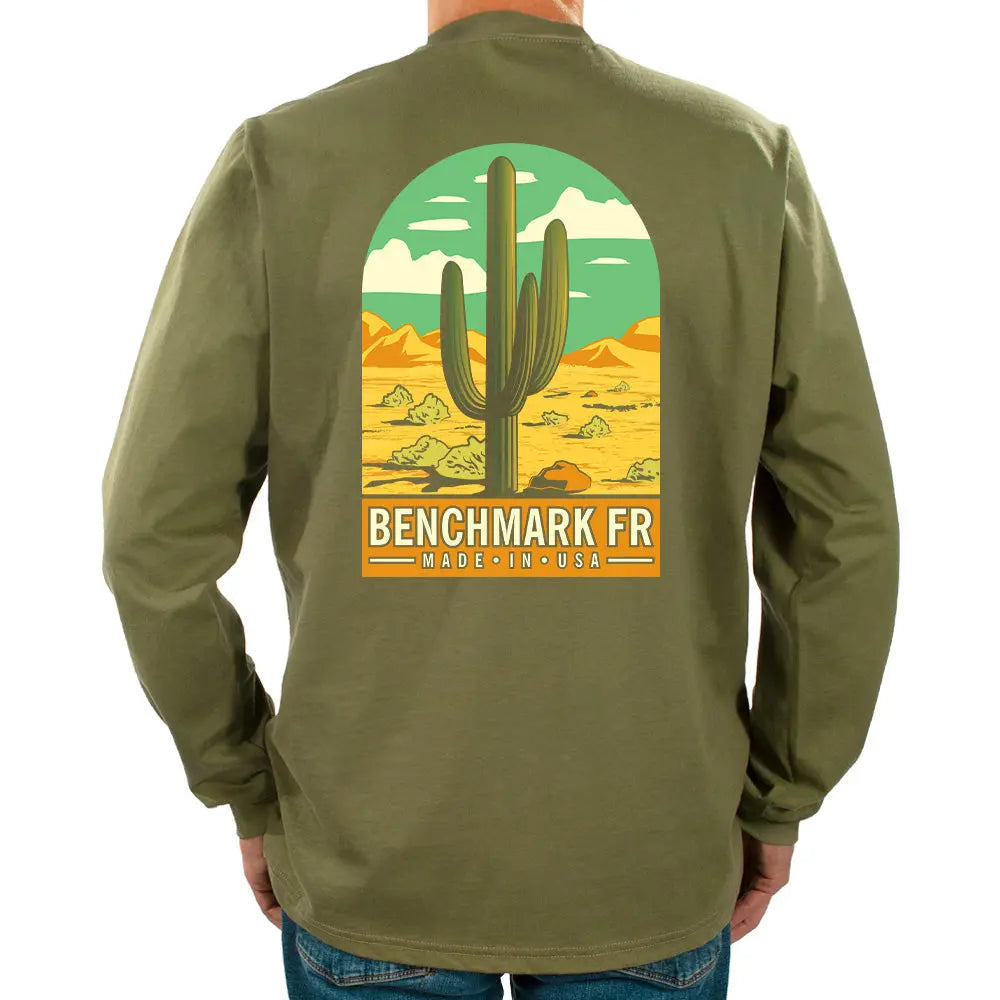 BENCHMARK FR-SAGUARO FLAME RESISTANT SHIRT, ARMY GREEN  Becker Safety and Supply