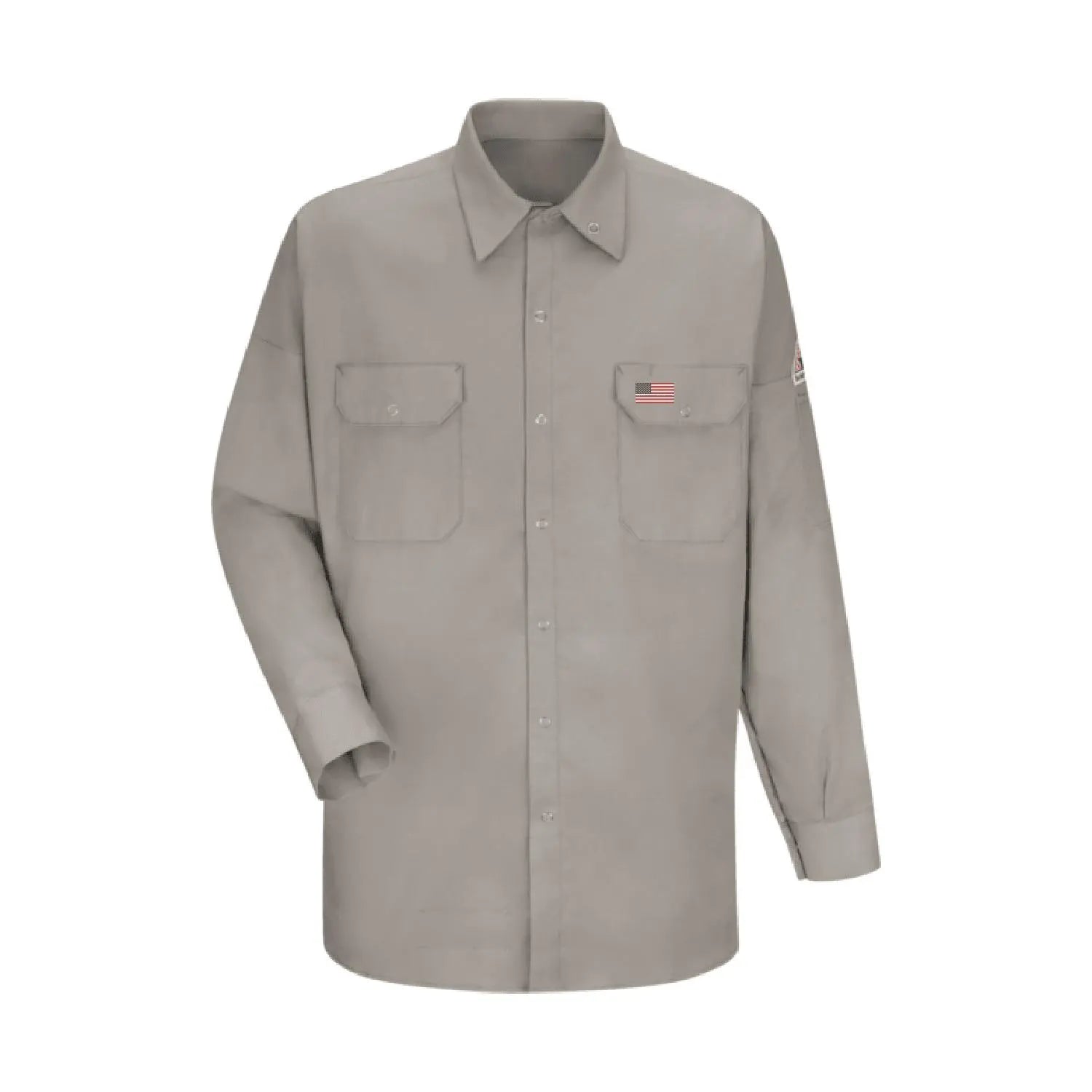 BULWARK - Men's FR Welding Work Shirt, Silver Grey - Becker Safety and Supply