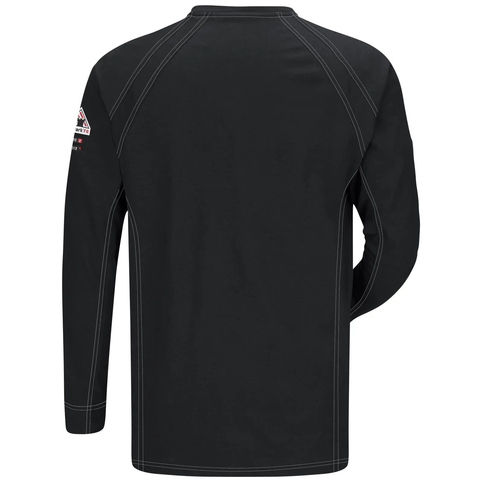 BULWARK - iQ Series - FR Long Sleeve Henley - Black - Becker Safety and Supply