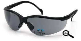PYRAMEX - Venture II Reader 1.5 Diopter Safety Glasses, Gray/Black - Becker Safety and Supply