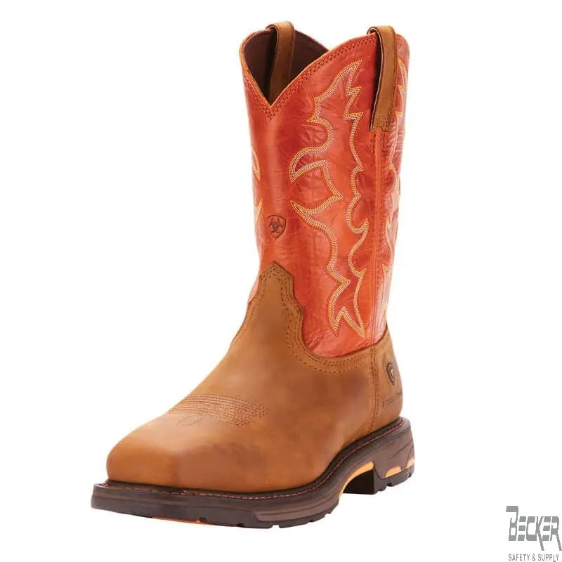 ARIAT - WorkHog - Wide Square Steel Toe - Dark Earth / Brick - Becker Safety and Supply