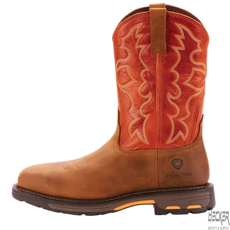 ARIAT - WorkHog - Wide Square Steel Toe - Dark Earth / Brick - Becker Safety and Supply
