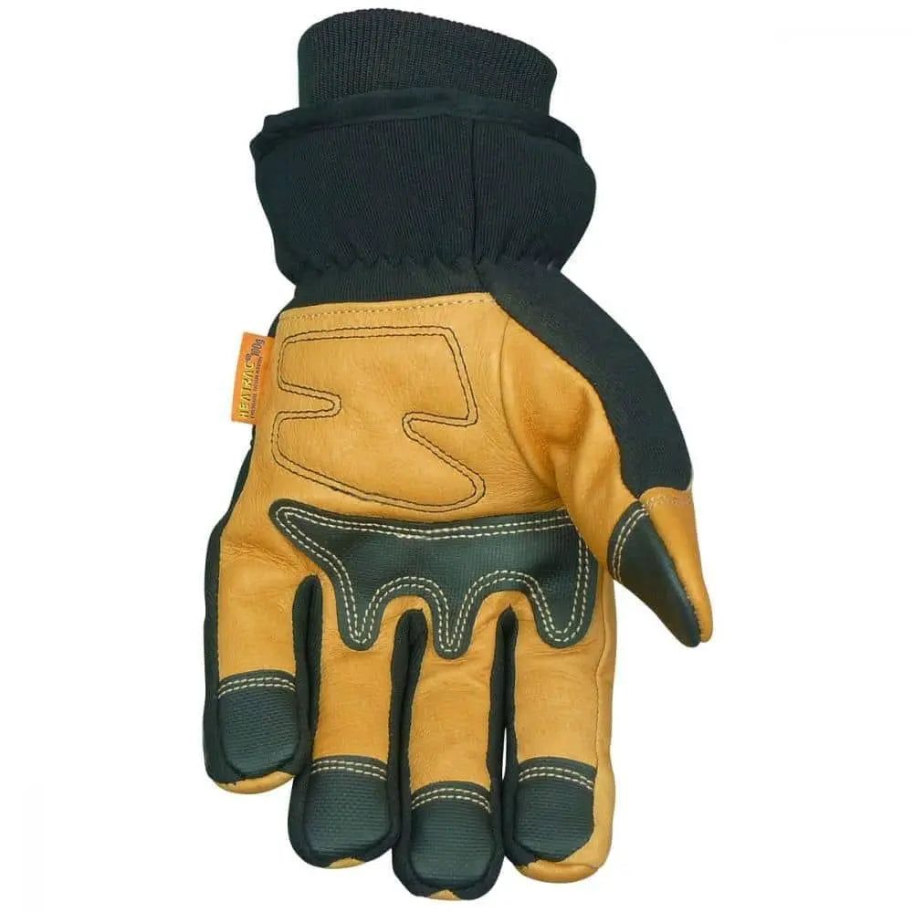 CAIMAN - Grain Leather Heatrac Insulated Palm Grip Waterproof Winter Gloves - 2XL - Becker Safety and Supply