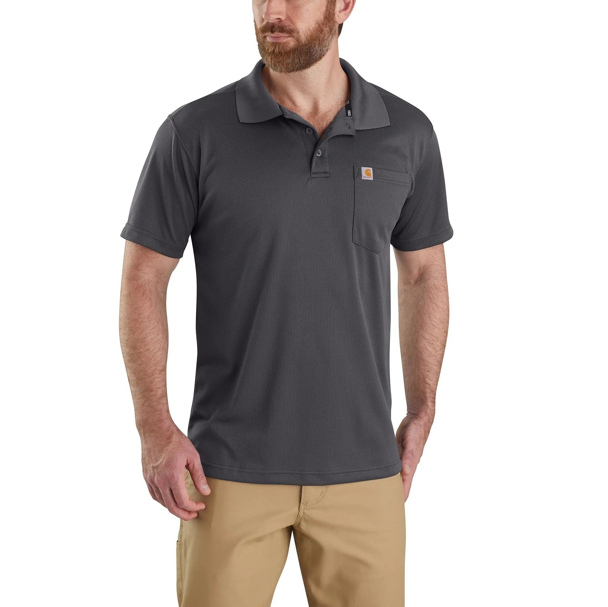CARHARTT - 4.25OZ Force Relaxed Fit Lightweight Short Sleeve Polo - Becker Safety and Supply