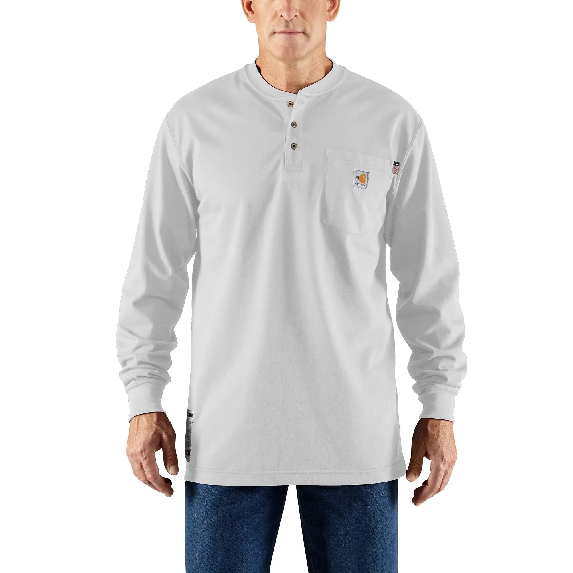 CARHARTT- FLAME-RESISTANT FORCE COTTON LONG-SLEEVE HENLEY  Becker Safety and Supply
