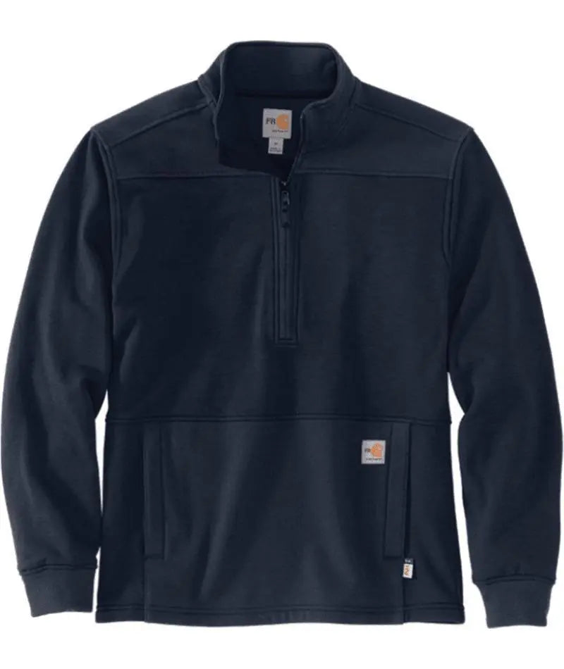 CARHARTT - FR RAIN DEFENDER RELAXED FIT FLEECE PULLOVER, NAVY  Becker Safety and Supply