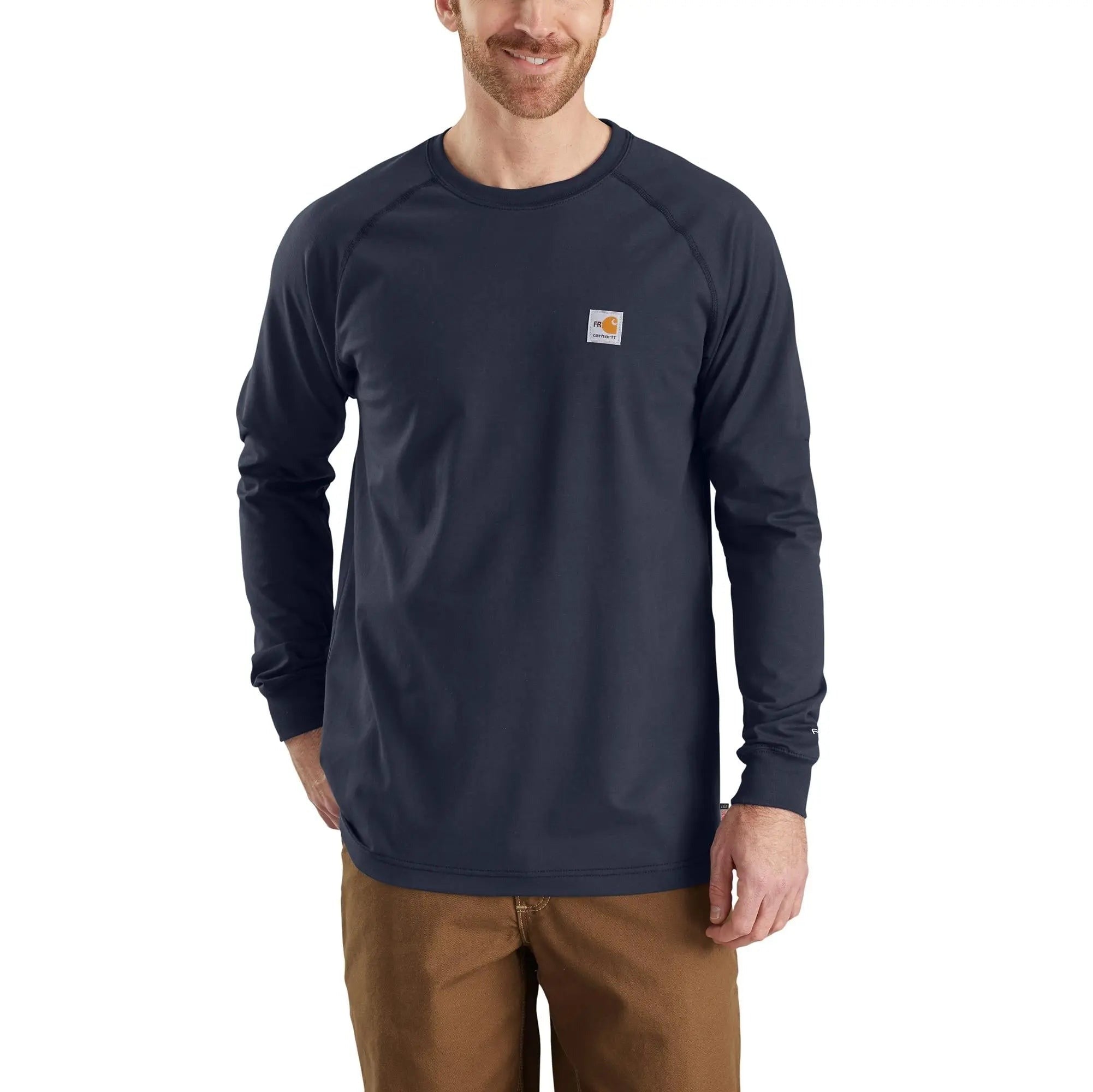 Carhartt Men s Flame Resistant Force Long Sleeve T Shirt Light Gray L