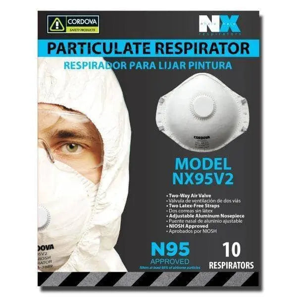 CORDOVA - NX95V2 N95 Respirator Vented (Box of 10) - Becker Safety and Supply