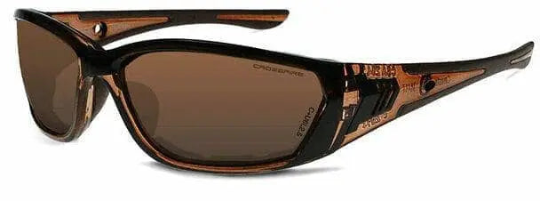 CROSSFIRE - 710 Foam Lined Safety Eyewear, Crystal Brown - Becker Safety and Supply