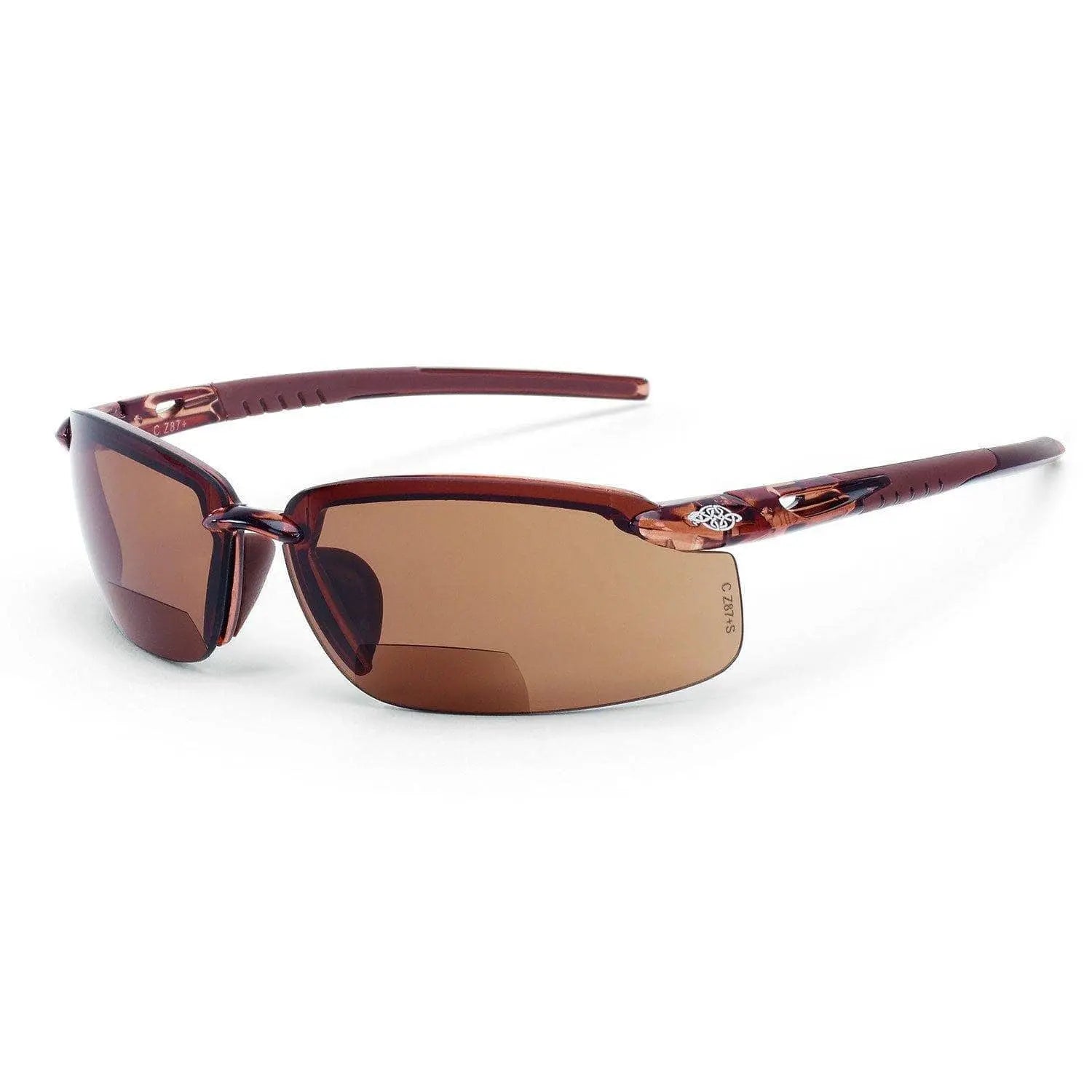 CROSSFIRE - ES5 Bifocal Safety Eyewear 2.0 Diopter, Crystal Brown - Becker Safety and Supply