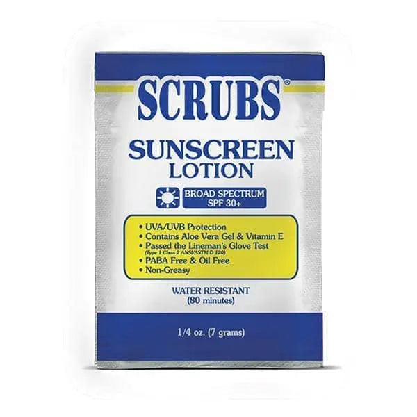 ITW PROFESSIONAL BRAND - Scrubs Sunscreen Towlette (SPF 30+) Water/Sweat Resistant (100PR/CS) - Becker Safety and Supply