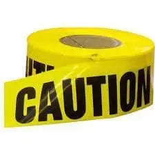 EMPIRE - 3"x 200' Yellow Caution Tape with Black Print - Becker Safety and Supply