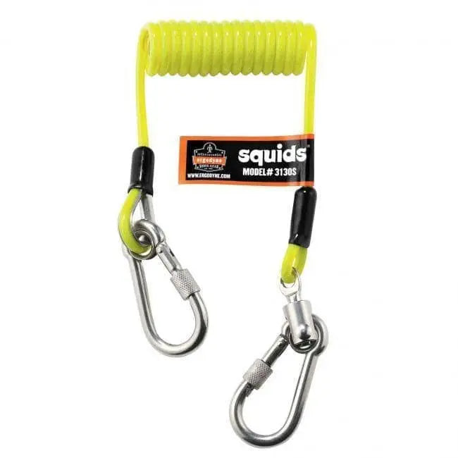 ERGODYNE - SQUIDS 3180 Tool Tethering Kit 2lb - Kit includes: 4.5" Web Tool Tails (6-pack), Self-Adhering Tape, Coiled Lanyard - Tether up to six 2 lb tools - Becker Safety and Supply