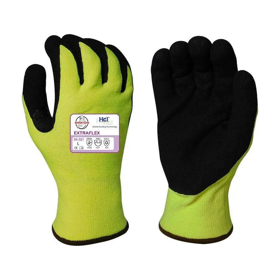 ARMORGUY - 13g, Hi-Vis Yellow Cut Resistant / Engineered Yarn Liner , Poly-Acrylic Fleece Liner - Becker Safety and Supply