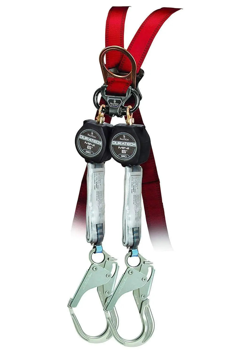 FALLTECH - 6' Mini Personal SRL with Aluminum Rebar Hooks, Includes Steel Dorsal Connecting Carabiner - Becker Safety and Supply