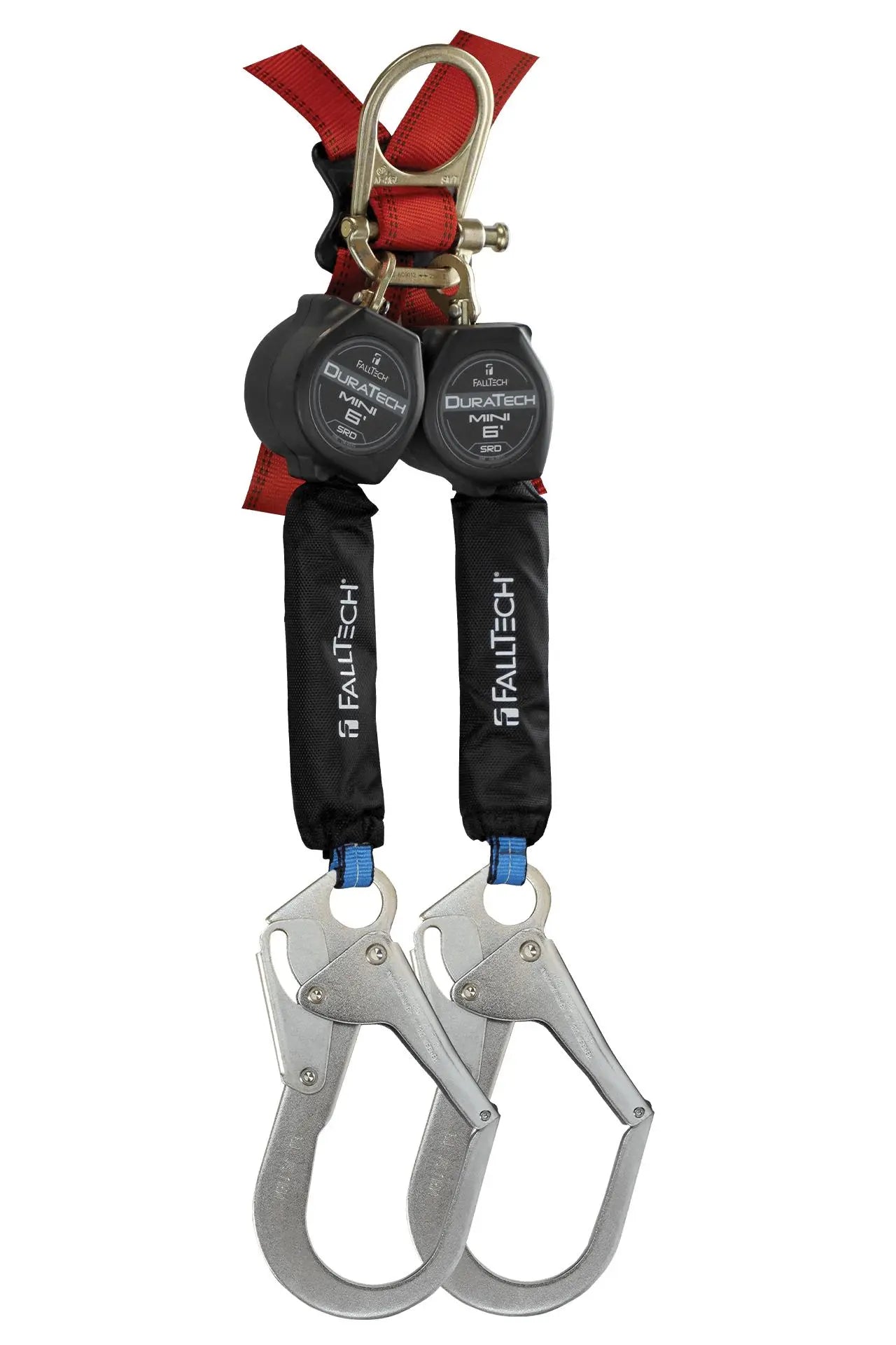 FallTech - 6' Mini Personal SRL with Steel Rebar Hooks, Includes Triple Lock Steel Dorsal Connector 72706TH3