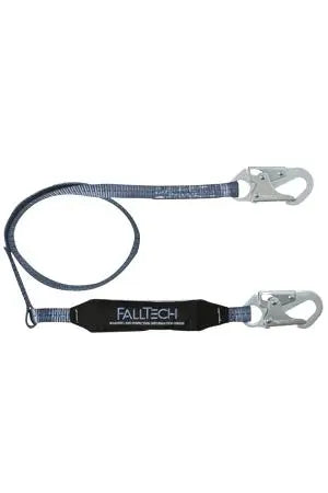 FALLTECH - 6' Viewpack Energy Absorbing Lanyard, Single-leg with Steel Snap Hooks - Becker Safety and Supply