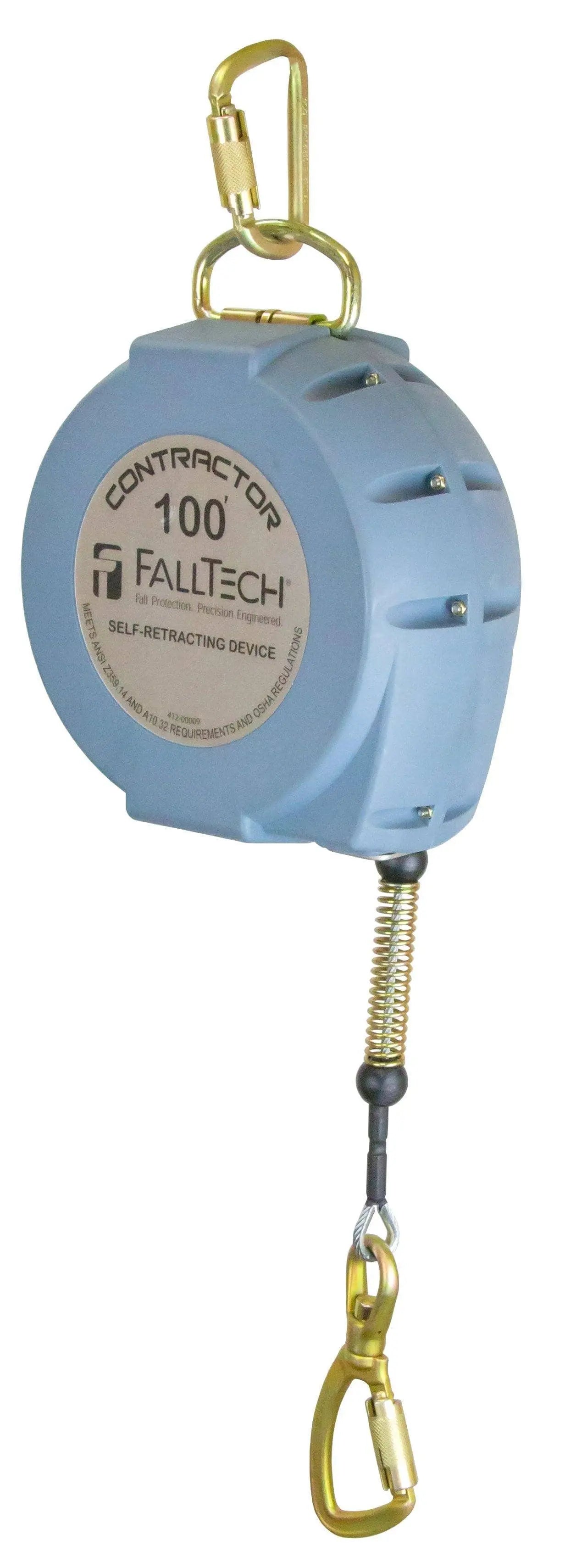 FALLTECH - Contractor SRL with 100' Galvanized Cable and Anchorage Carabiner - Becker Safety and Supply