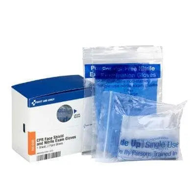 FAO - 1 CPR Mask & 4 Gloves - Becker Safety and Supply