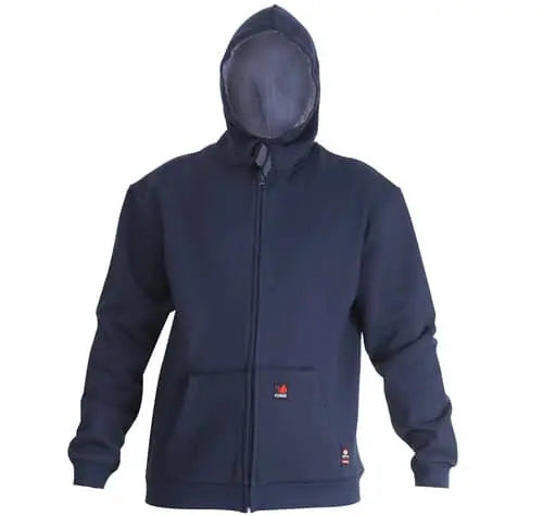 FORGE - Men's FR Hoodie with Zipper, Navy - Becker Safety and Supply