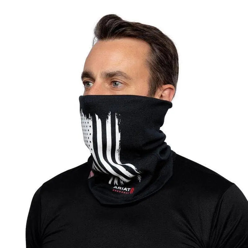 ARIAT - FR Polartec Neck/Face Flag Gaiter Black - Becker Safety and Supply