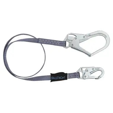 FallTech 6' Web Restraint Lanyard, Fixed-length with Steel Snap Hooks - Becker Safety and Supply