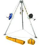 FallTech - 8' Aluminum Tripod Kit - Includes 8' Tripod, 7297 Winch, 7281 60' 3-Way Retrieval SRL, 2 7291B Leg Brackets, and Storage Bag - Becker Safety and Supply