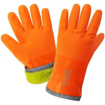 FrogWear - Low Temp/Freezer Gloves - Cold Protection - 12" Orange Anti-Freeze Nitrile - Becker Safety and Supply