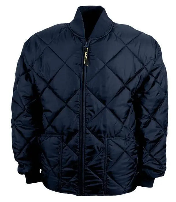 GAME SPORTSWEAR - The Bravest Diamond Quilted Jacket, Navy - Becker Safety and Supply