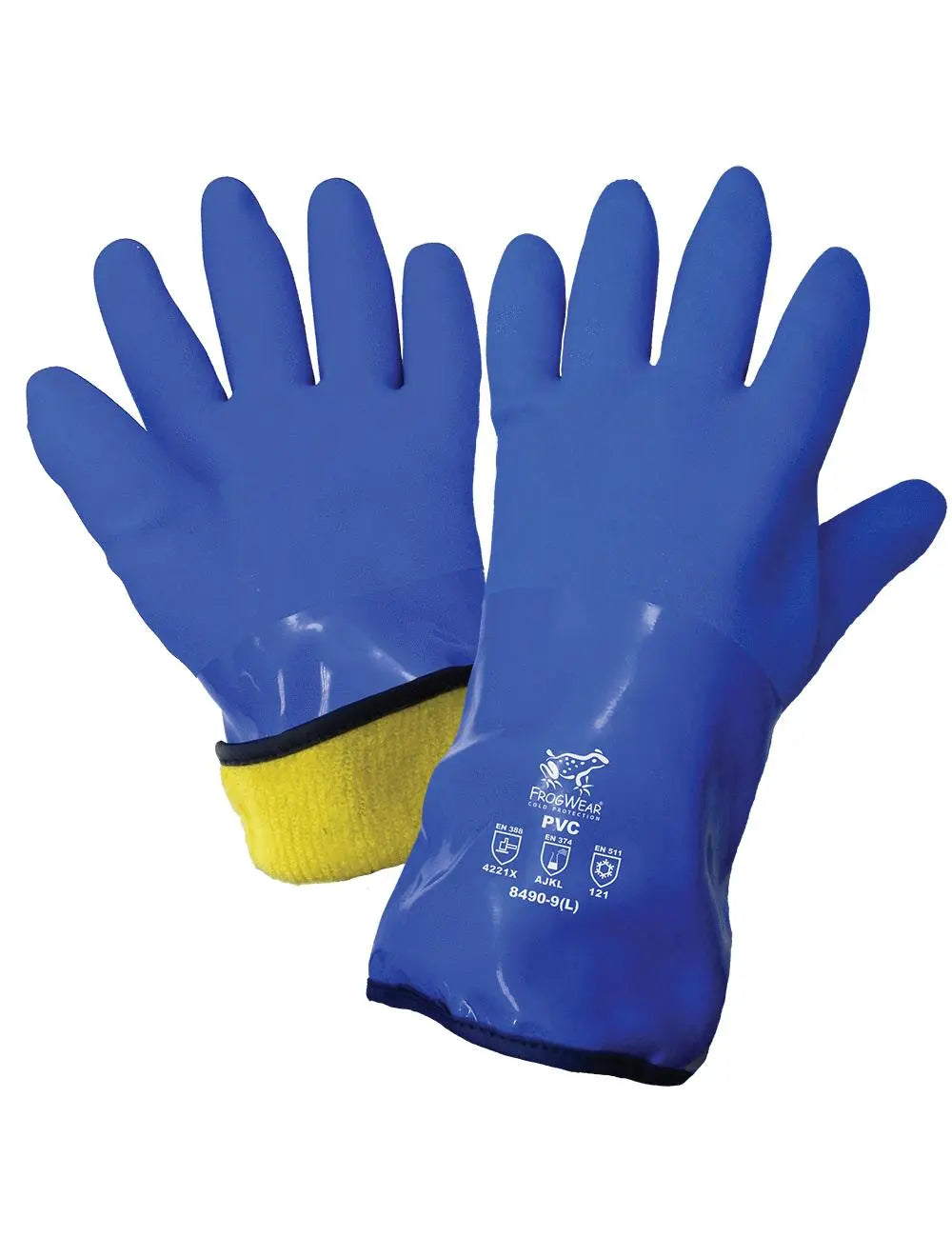 GLOBAL GLOVE - FROG WEAR 12" Blue Insulated PVC Glove - Becker Safety and Supply
