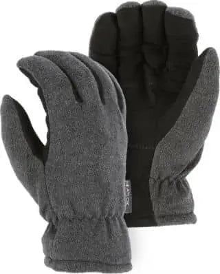 MAJESTIC - Winter Lined Deerskin Drivers Glove, Black/Gray - Becker Safety and Supply