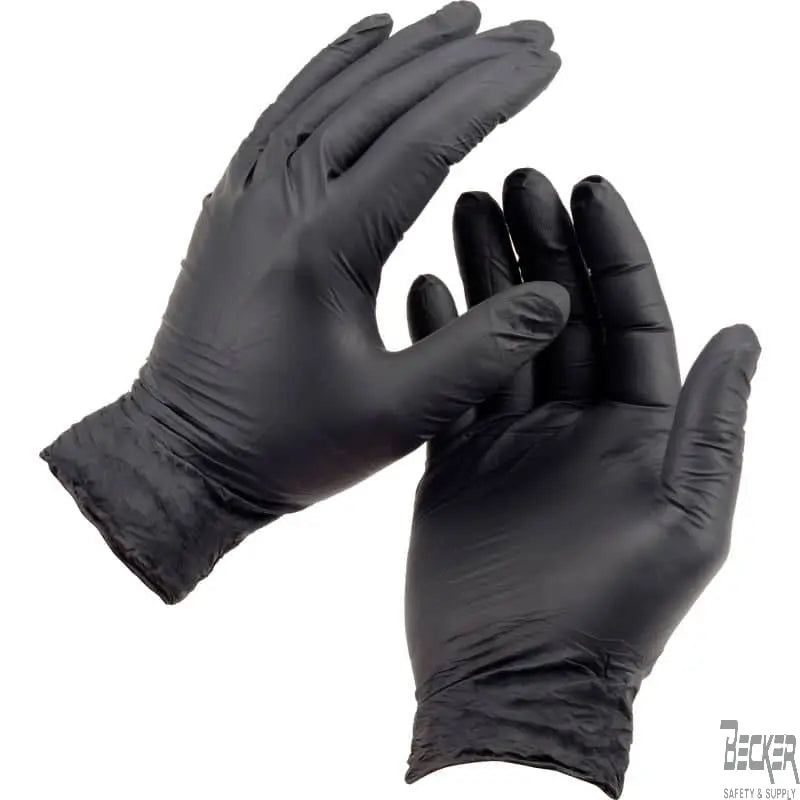 IMS - 5mil Powder Free Nitrile Disposable Exam Gloves, Black - Becker Safety and Supply