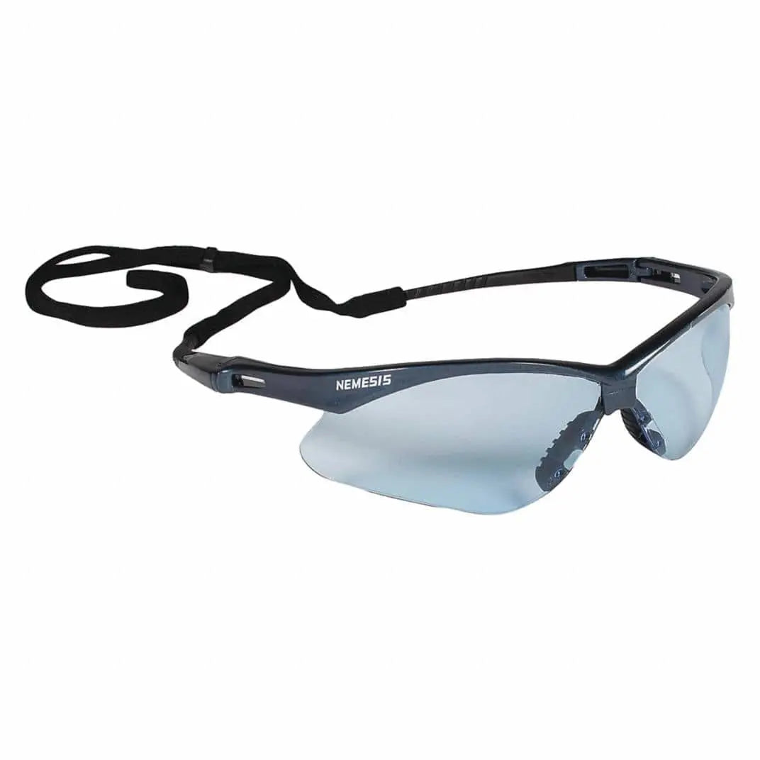 JACKSON SAFETY - V30 Nemesis Safety Eyewear Light Blue Lens Anti Scratch, Blue Frame - Becker Safety and Supply