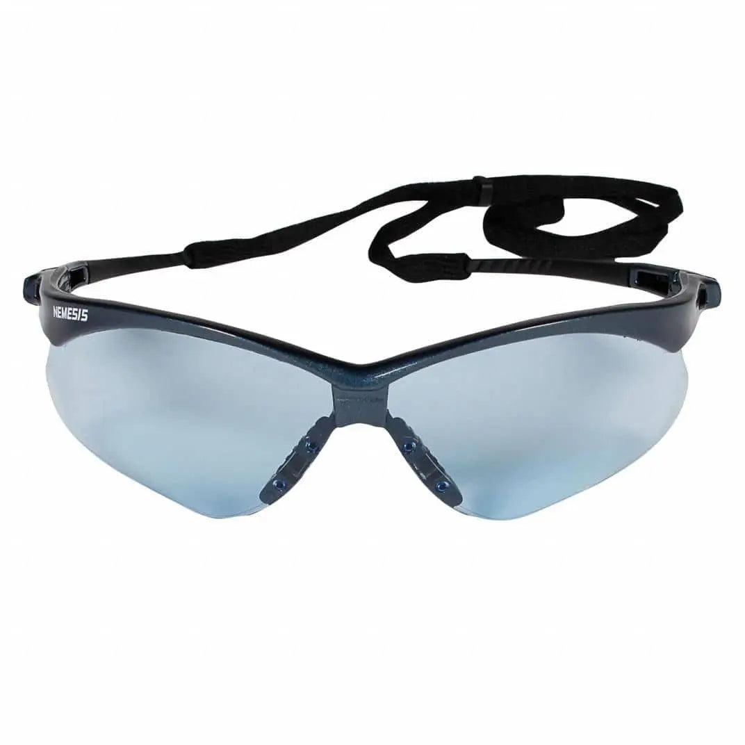 JACKSON SAFETY - V30 Nemesis Safety Eyewear Light Blue Lens Anti Scratch, Blue Frame - Becker Safety and Supply