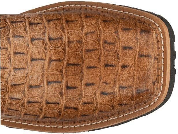 JUSTIN BOOTS - Derrickman Safety Toe, Caramel Croc Print - Becker Safety and Supply