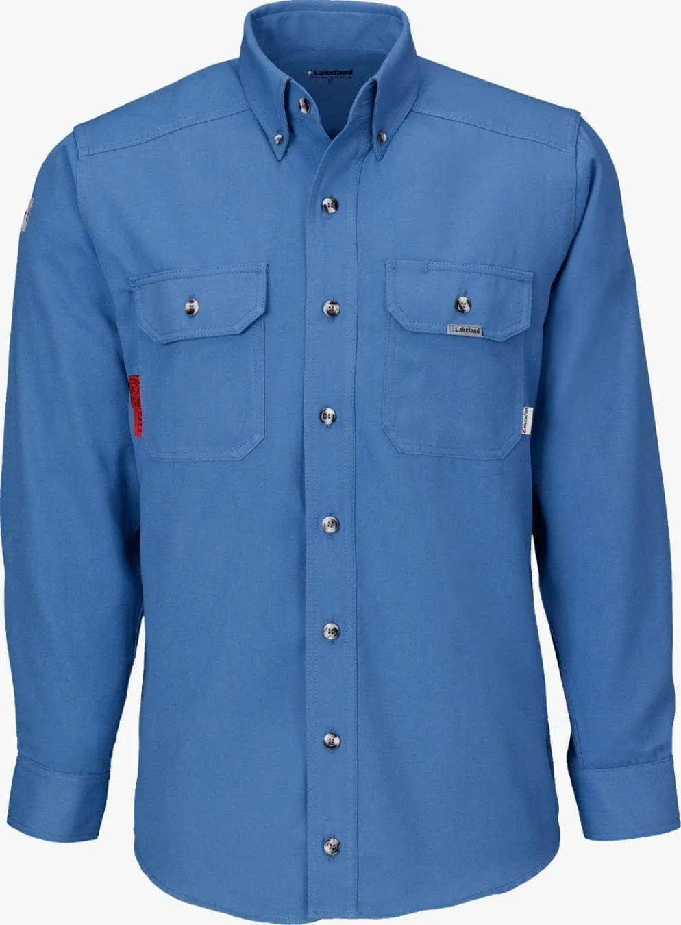 LAKELAND FR - 6.5oz Westex DH Button Up Shirt, Blue - Becker Safety and Supply