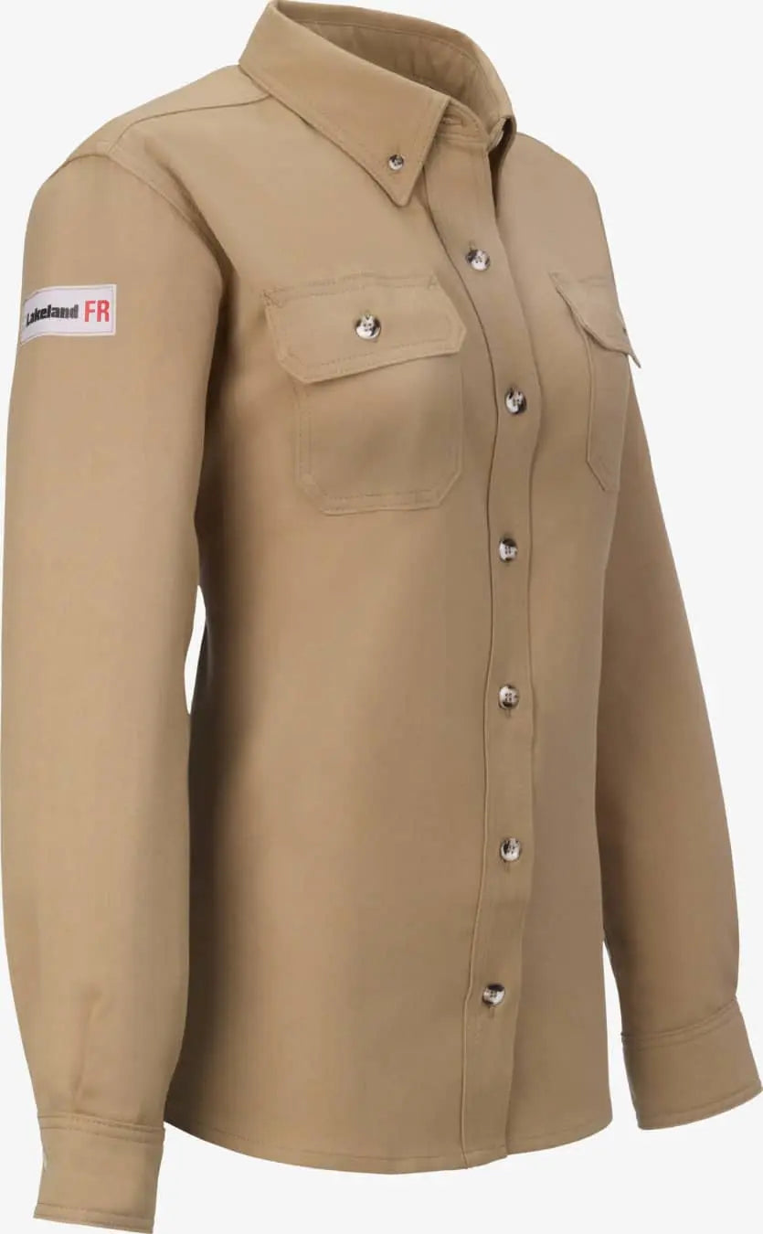 LAKELAND - Women's 6.5 oz Westex DH Button-Up Shirt 6.5 oz. lightweight inherently FR fabric, Dual Hazard Protection for Arc Flash and Flash Fire, NFPA 2112, UL certified
NFPA 70E, CAT 2 - Becker Safety and Supply