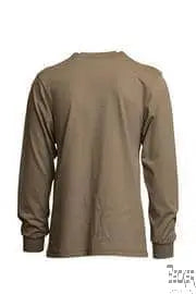 LAPCO - 7oz FR Henley Tees, 100% Cotton Jersey Knit, Khaki - Becker Safety and Supply