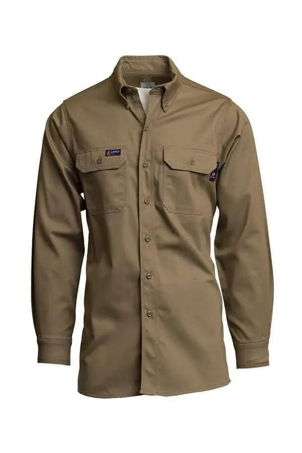 LAPCO - 7oz. FR Uniform Shirt, Khaki - Becker Safety and Supply